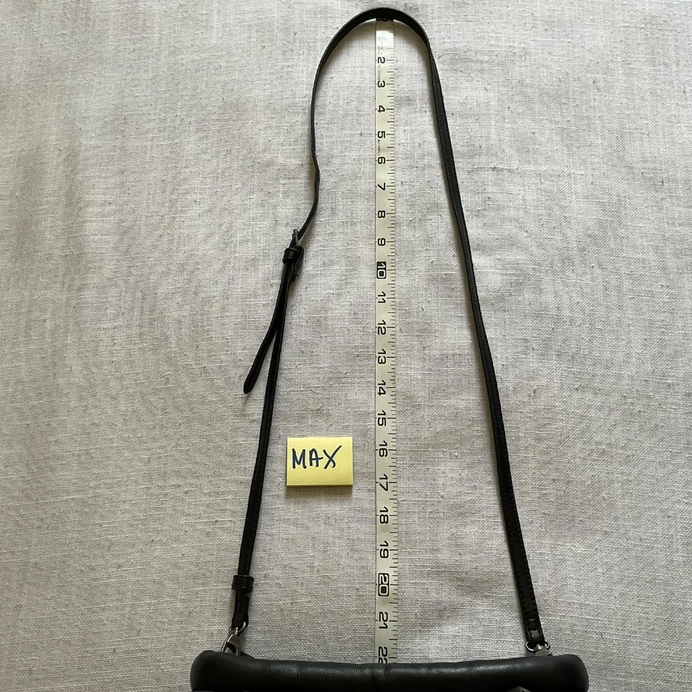 Kurt Geiger London Kensington Soft Quilted Black Leather Crossbody Clutch